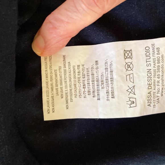 Yoshi Kondo Cotton T-shirt Navy Size M - Picture 9 of 10